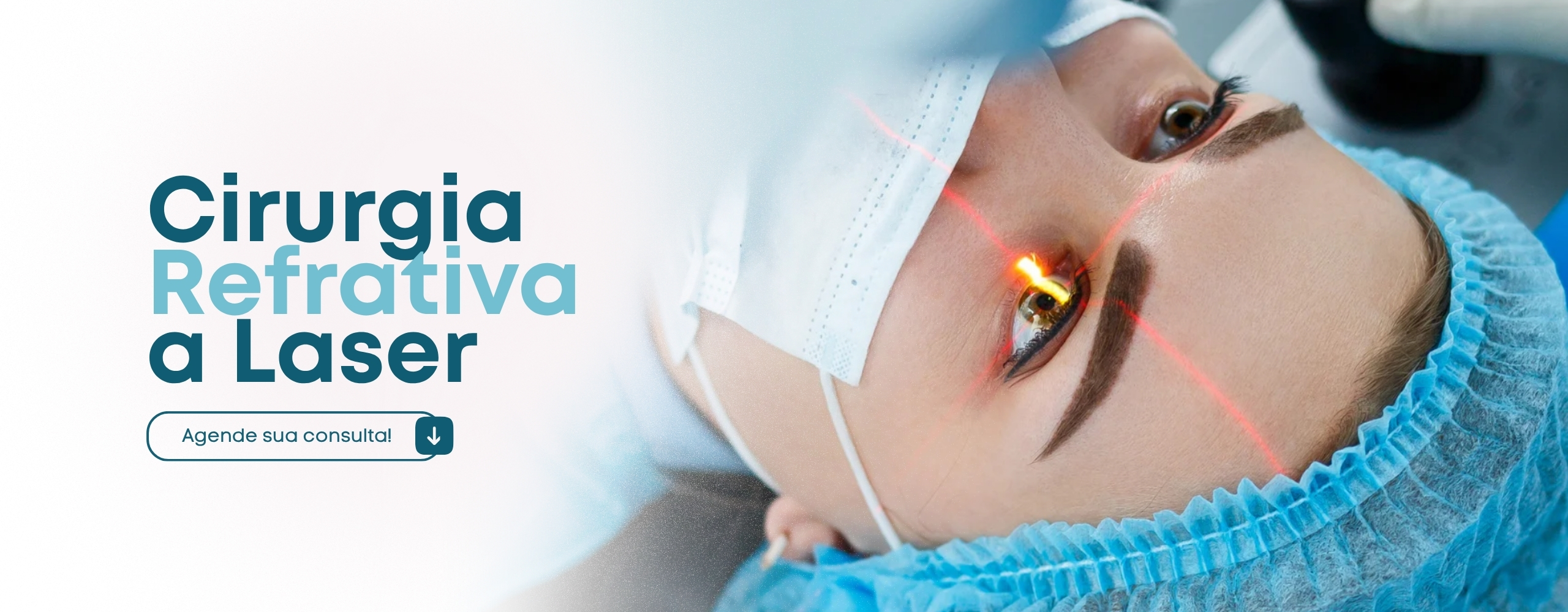 Paciente realizando cirurgia refrativa a laser no Hospital HOA